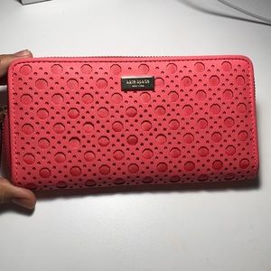 Kate spade Coral Zip Around Wallet
